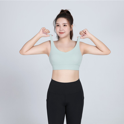 U Shaped 4XL Plus Size Sports Bra Full Cup One Piece Breathable Moisture Wicking