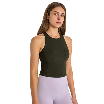 Hot Sale Criss Back Padded Strappy Sports Bras Women Tank Top Active Stretch